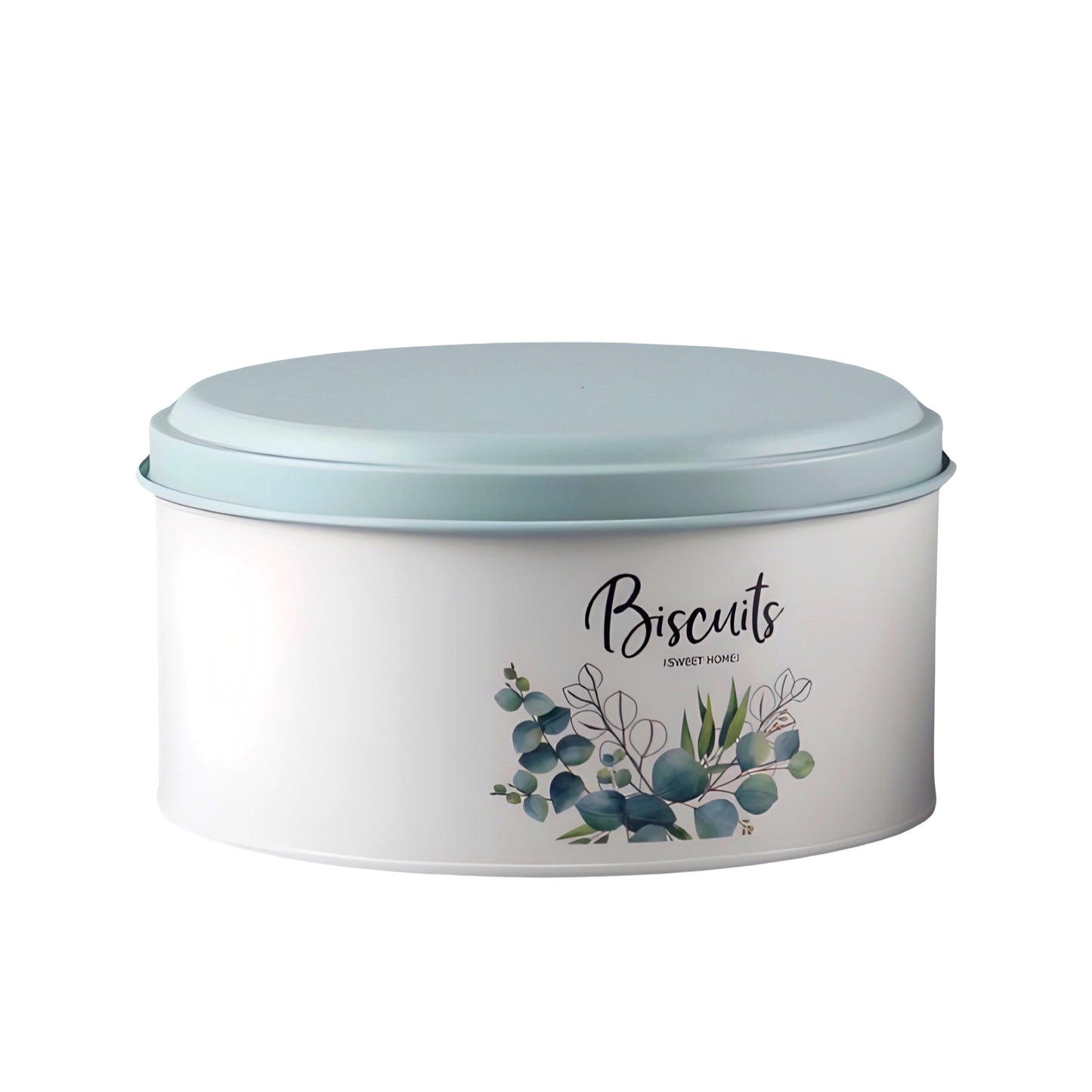 Eucalyptus Metal Biscuits Storage Tin 24x13cm