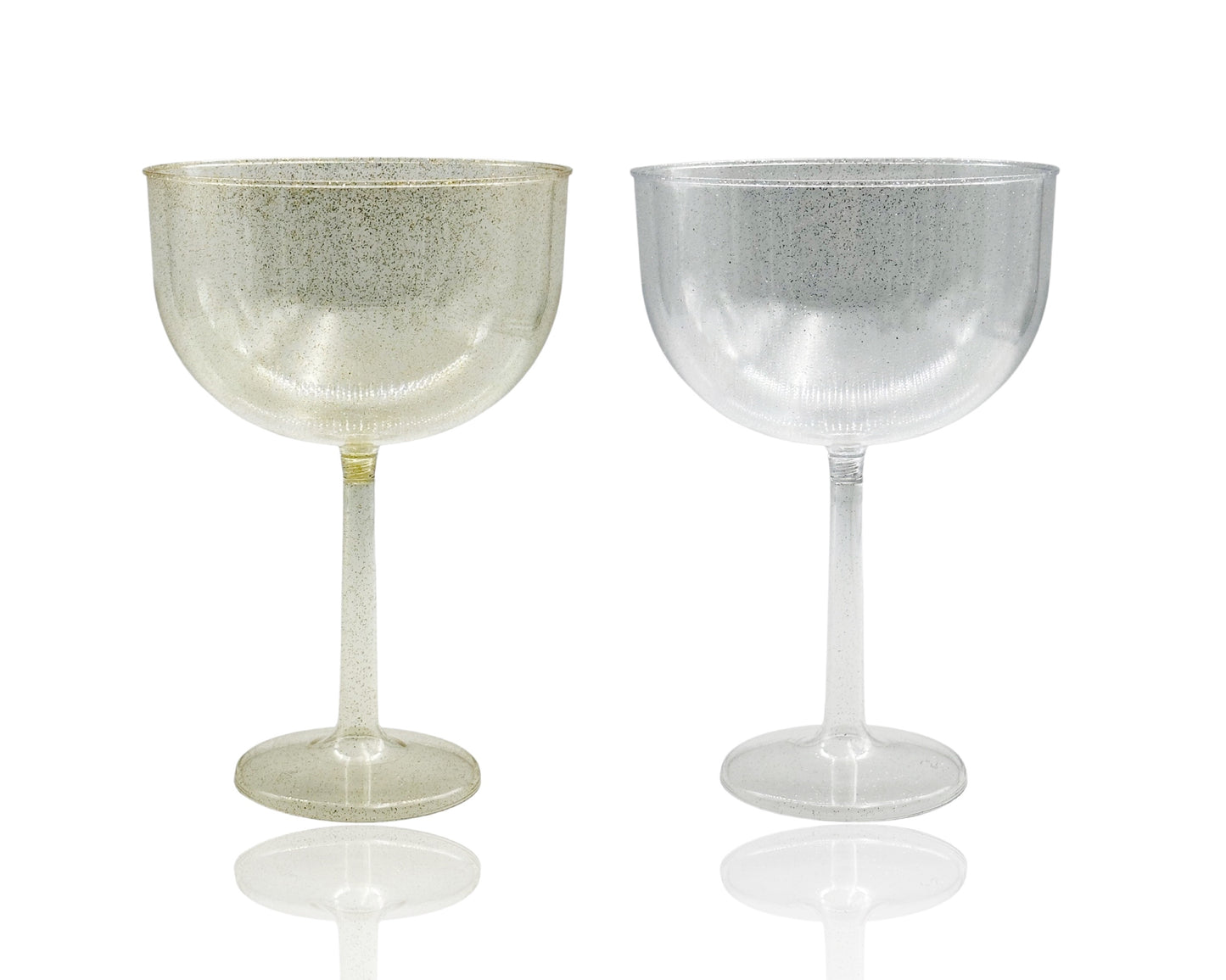bulk 24 Glitter Plastic Jumbo Wine Glass 1.38lt 16x23cm