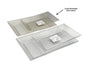 bulk 24 Glitter Plastic Serving Tray Rectangle 40x28cm