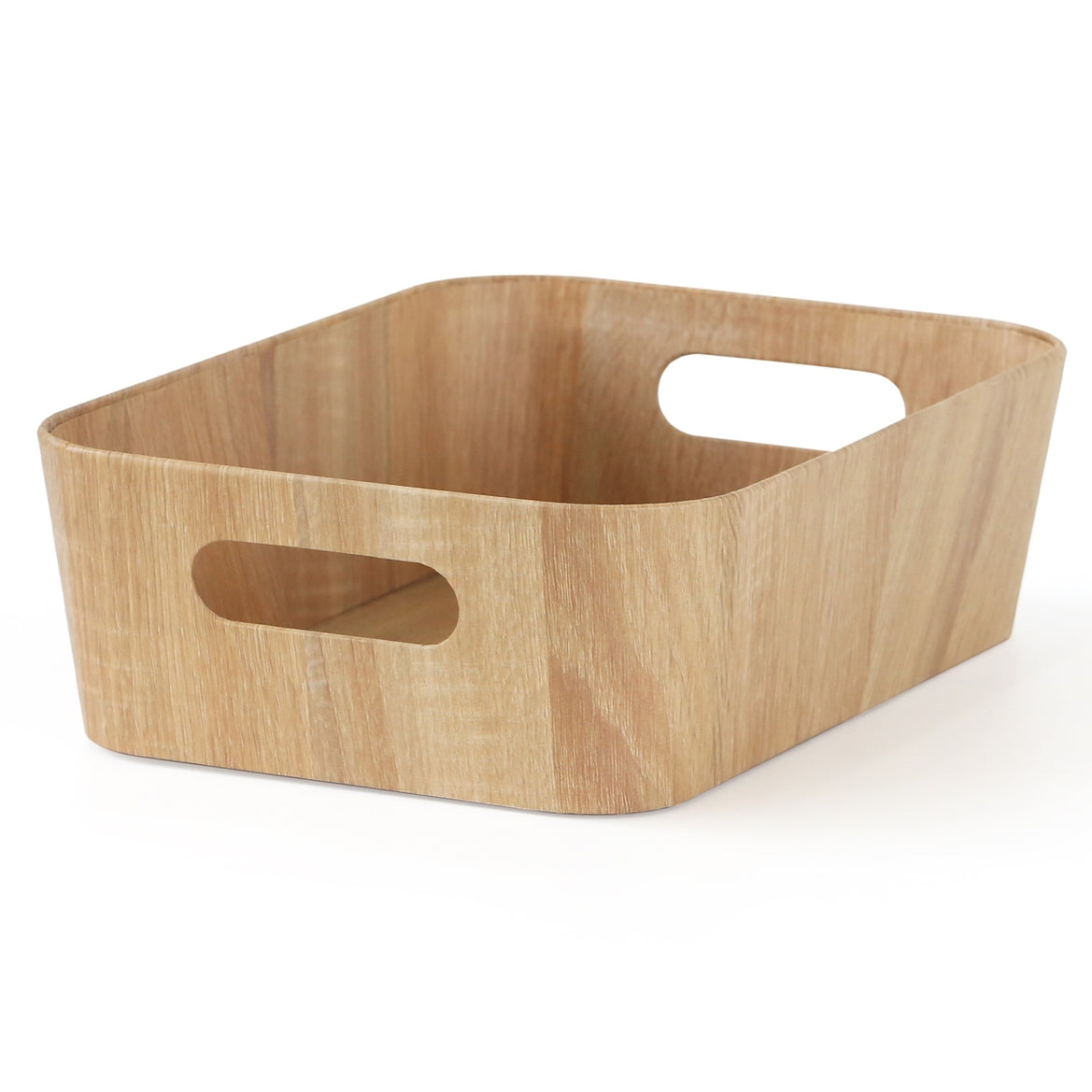 bulk 6 Woodgrain Look Storage Rectangle 37cm