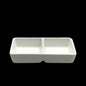 bulk 36 White Bone China 2 Section Square Dish 11x6cm