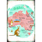 Australia Map Wall Art 20x30cm