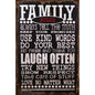 Family Rules Wall Art 20x30cm