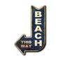 Beach Arrow Sign Wall Art 48cm