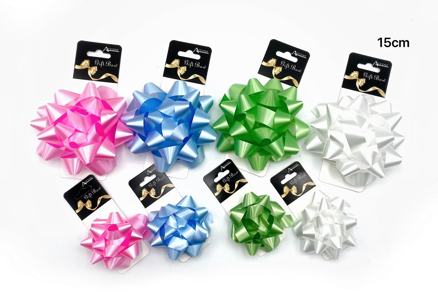 bulk 24 Satin Gift Bow 15cm Assort Cols