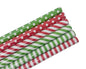 bulk 50 Red & Green Dots Stripes Gift Wrap 300cm