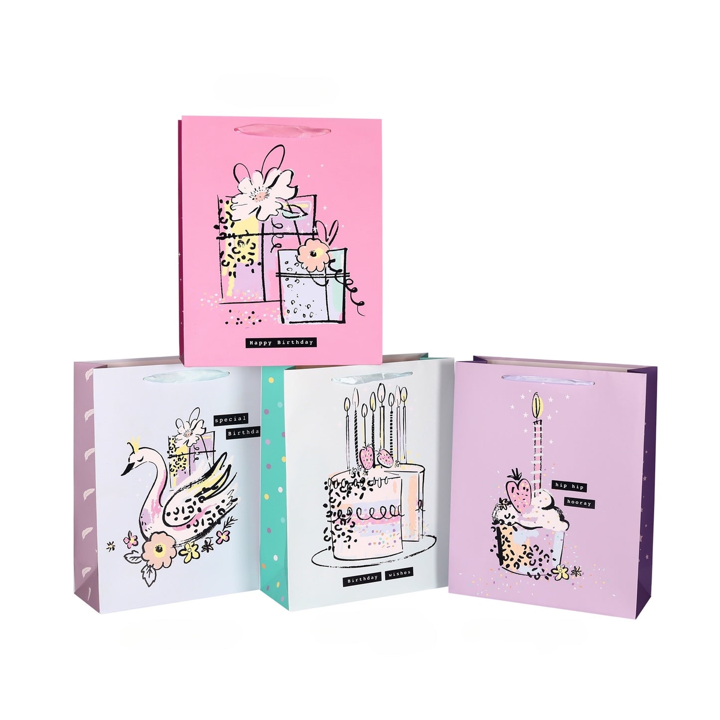 bulk 24 Xlarge Happy Birthday Gift Bag Assort 42cm