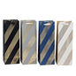 bulk 24 Thick Stripe Bottle Gift Bag Foiled 4 Assort 36cm