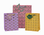 bulk 24 Medium Foiled Luxury Garden Gift Bag 3 Assort 23cm