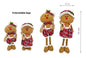 bulk 4 Xmas Extendable Standing Ginger Bread Assort 72cm