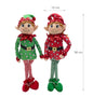 bulk 12 Xmas Plush Standing Elves W Sequins Med Assort 38cm