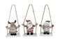 bulk 24 Xmas Hanging Swing Deco Assort 13cm