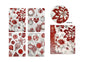 bulk 384 Red Glitter Bauble Xmas Christmas Cards 4 Assort