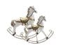 bulk 6 Xmas Rocking Horse Polyresin 21cm