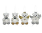 bulk 24 Xmas Gold/Silver Teddy Bear Hanging Assort 7cm