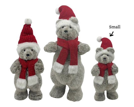 bulk 4 Xmas Randolph Bear w Red Hat / Scarf 34cm