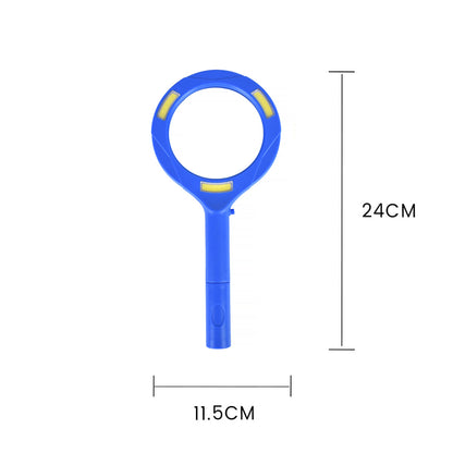 Brillar Light Up Magnifying Glass – Blue, 3× Magnification with COB LED Lighting