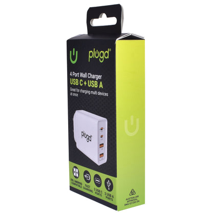4 PORT  WALL CHARGER USB C+USB A