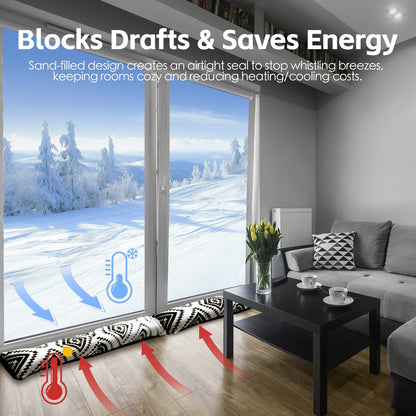 2 Pcs Door Window Draught Stopper