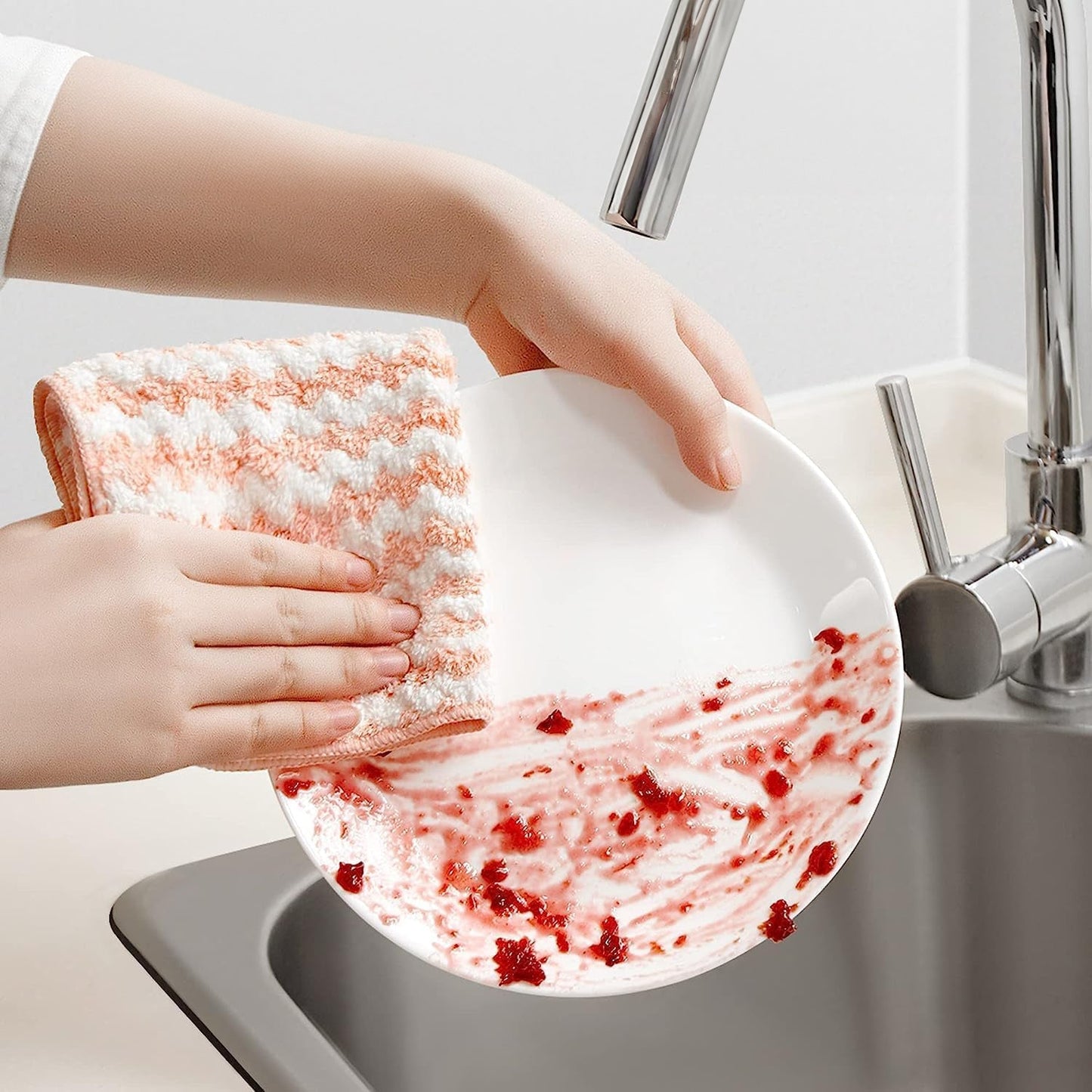 10 Pcs Super Absorbent Reusable Microfibre Cleaning Cloths 30 x 30 cm