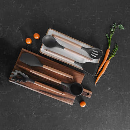 Beechwood & silicone spoon charcoal