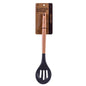 Beechwood & silicone slotted spoon charcoal