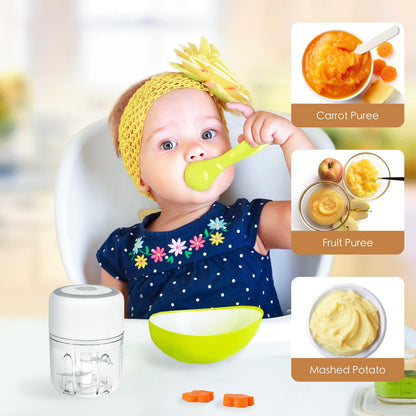 250ml Cordless USB Rechargeable Mini Food Chopper