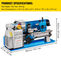 Metal Lathe 7'' x 14'', Mini Metal Lathe 0-2500 RPM Variable Speed,Mini Lathe with 4\