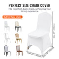 Stretch Spandex Chair Covers White 100pcs Folding Fitted Washable