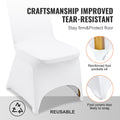Stretch Spandex Chair Covers White 100pcs Folding Fitted Washable