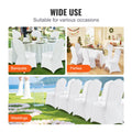 Stretch Spandex Chair Covers White 100pcs Folding Fitted Washable