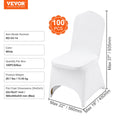Stretch Spandex Chair Covers White 100pcs Folding Fitted Washable