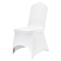 Stretch Spandex Chair Covers White 100pcs Folding Fitted Washable