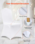 Stretch Spandex Chair Covers White 100PCS Folding Universal Fitted