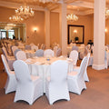 Stretch Spandex Chair Covers White 100PCS Folding Universal Fitted