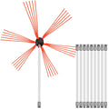 Chimney Sweep Kit 33FT Flexible Brush Nylon Rods Cleaning Tools