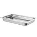 6 Pack Hotel Pans, Full Size Anti-Jam Steam Pan, 0.8mm Thick Stainless Steel Restaurant Steam Table Pan, 2.5-Inch Deep Commercial Table Pan, Catering Storage Food Pan, for Industrial & Scientifi