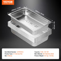 6 Pack Full Size Hotel Pan 4-Inch Deep Stainless Steel Steam Pan