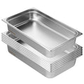 6 Pack Full Size Hotel Pan 4-Inch Deep Stainless Steel Steam Pan
