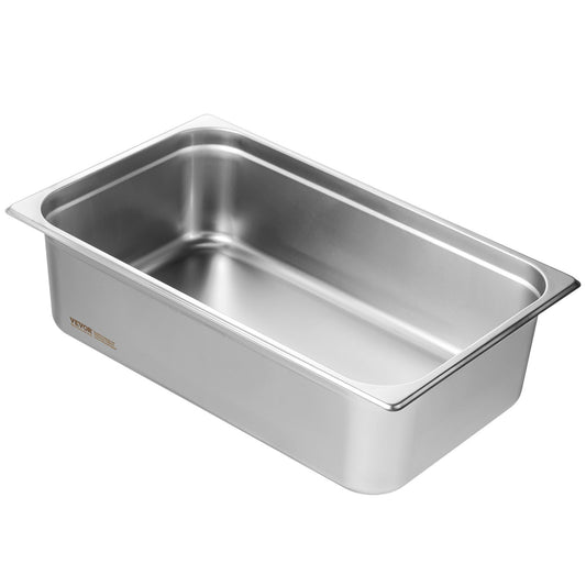 6 Pack Full Size Steam Pans 6" Deep Stainless Steel 0.8mm