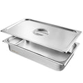 VEVOR 4 Pack Full Size Hotel Pans 4in Deep Stainless Steel Lids
