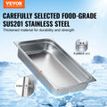 VEVOR 4 Pack Full Size Hotel Pans 4in Deep Stainless Steel Lids