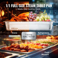 VEVOR 4 Pack Full Size Hotel Pans 4in Deep Stainless Steel Lids