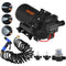 RV Water Pump 12V 5.5 GPM 70PSI Diaphragm+25ft Coiled Hose