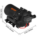 RV Water Pump 12V 5.5 GPM 70PSI Diaphragm+25ft Coiled Hose