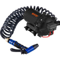 RV Water Pump 12V 5.5 GPM 70PSI Diaphragm+25ft Coiled Hose