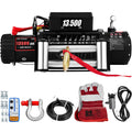 Devanti 12V Electric Winch 13500lb Steel Cable Wireless Remote