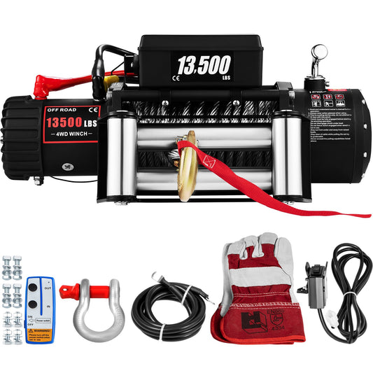 Devanti 12V Electric Winch 13500lb Steel Cable Wireless Remote