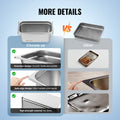 VEVOR 8x 1/3 Size Hotel Pans Stainless Steel 6 Inch Deep Lids