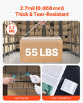 Packing Tape 6 Rolls 25 Yards Clear 2.7 Mil with Dispenser